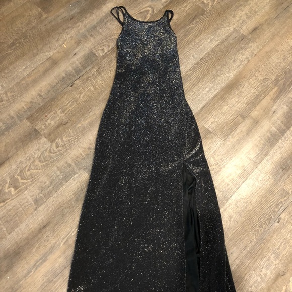 Vintage Dresses & Skirts - VTG Shimmer Black Evening Dress